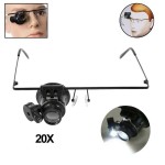 Glasses Type Watch Repair Magnifier 20X with LED Light