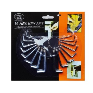 Hex Keys 2 sets With Key Ring Holder 16pcs