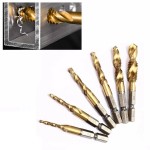 Metric Thread Titanium Coated HSS Drill Set 6pcs