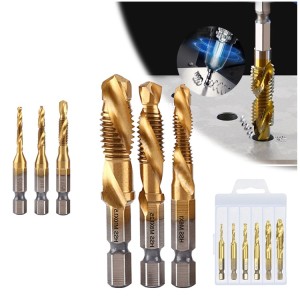 Metric Thread Titanium Coated HSS Drill Set 6pcs