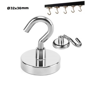 Neodymium Hook Magnets 32mm