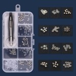 Set Tiny Screws Nut and Screwdriver Watch Glasses Repair Tool Kit 120Pcs