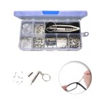 Set Tiny Screws Nut and Screwdriver Watch Glasses Repair Tool Kit 120Pcs