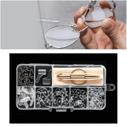 Set Glasses Repair Screws Tool 35 Pairs Silicone Pads