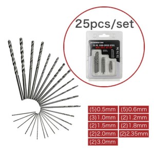 Set Mini Micro Twist Drill Bits 25pcs