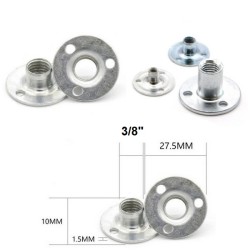 Round Base Flange T Nut with 3/8 Female