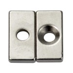 Strong Block Square Magnets Neodymium 20x10x3 Hole 4mm