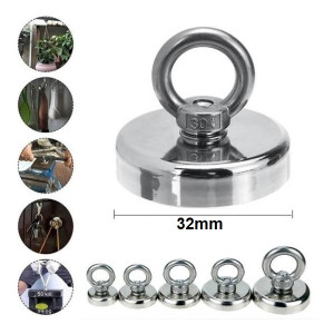 Ισχυρός Μαγνήτης Νεοδυμίου 32mm με Κλειστός Γάντζος