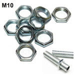Low Profile Zinc Plated M10 Pitch Hex Nuts 10pcs