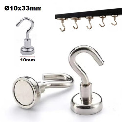 Neodymium Hook Magnets 10mm