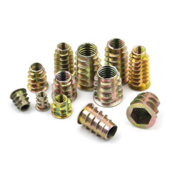 Hex Drive Flat Head Nuts Screws Threaded For Wood