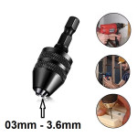 Mini Chuck Adapter 0.3 - 3.6mm Drill Bit Driver