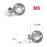 Round Base Flange T Nut with M6 Female