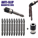Set 10pcs 65mm Double-Ended Cross PH2 and Magnetic Ring Strong Driver