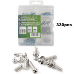 Set 330 Pcs philips Screws Nuts & Washers