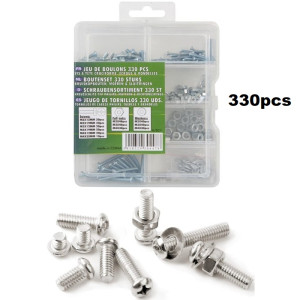 Set 330 Pcs philips Screws Nuts & Washers