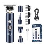 Επαναφορτιζόμενη Κουρευτική Μηχανή 5 σε 1 Kemei KM-257