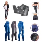 ​Slim 'N Lift Caresse Jean-Printed Knit Studded Leggings