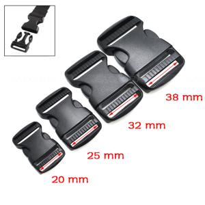 Black Plastic Side Release Buckle Kit 4pcs