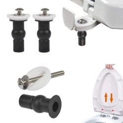 Toilet WC Seat Hinge Fixings Screws Rubber expansion