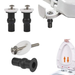 Toilet WC Seat Hinge Fixings Screws Rubber expansion