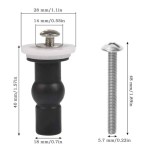Toilet WC Seat Hinge Fixings Screws Rubber expansion