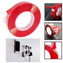 Πανίσχυρη Ακρυλική Ταινία Σιλικόνης Διπλής Όψης 18mmx2m