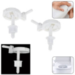 Universal White Plastic Toilet Seat Hinges Replacement set 2pcs