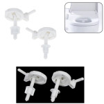 Universal White Plastic Toilet Seat Hinges Replacement set 2pcs