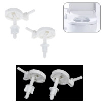 Universal White Plastic Toilet Seat Hinges Replacement set 2pcs