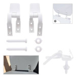Universal White Plastic Toilet Seat Hinges Replacement set