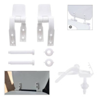 Universal White Plastic Toilet Seat Hinges Replacement set