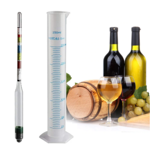 Alcohol Hydrometer 0-35 with Plastic Cylinder 250ml