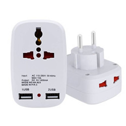 Universal Travel Adaptor with 2 USB Port