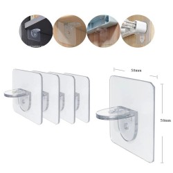 Adhesive Shelf Support Pegs Drill Free Nail Set 4pcs