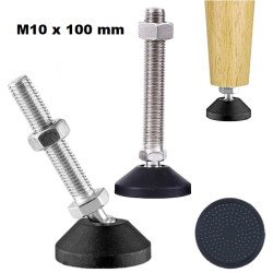 Αυτορυθμιζόμενο Βιδωτό Πόδι Επίπλων με βίδα M10x100mm