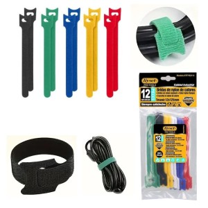 Magic Sticky Self Cable Ties Velcro Wire Organizer Mix Colors