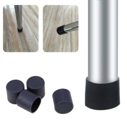Black PVC Furniture Leg Foot Protector Table And Chair Set 4pcs