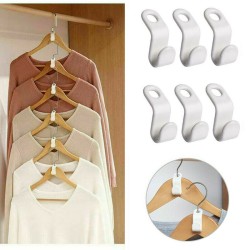 Clothes Hanger Hook Folding Storage Holder Set 6pcs