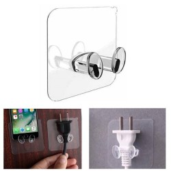 Strong Adhesive Hook Power Plug Socket Hanger Holder Wall