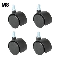 Universal 4 Pcs Plastic Swivel Casters Office Computer