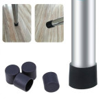 Black PVC Furniture Leg Foot Protector Table And Chair Set 4pcs