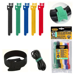 Magic Sticky Self Cable Ties Velcro Wire Organizer Mix Colors