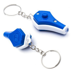 Mini UV Keychain LED Key Ring Torch Anti Blue Light Test