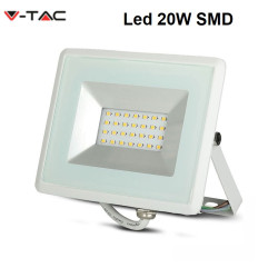 V-TAC 20W LED Floodlight Slim White Body