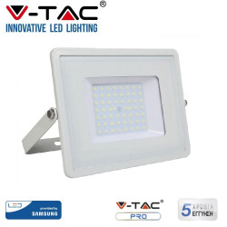 V-TAC 50W LED Floodlight SMD Samsung Chip Slim White