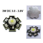 3W Power Led Emitter + 20mm Star PCB