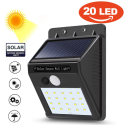 Solar powered led wall light 20 Leds