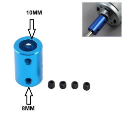 Aluminium Rigid Coupling Adapter 8mm to 10mm