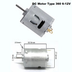 Electric Brush Mabuchi Motor Type 360-DC 6-12V ​11600 RPM